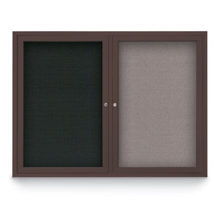 United Visual Products Corkboard, Synthetic Forbo /Gold, 18"x 24" UV414I-GOLD-FORBO
